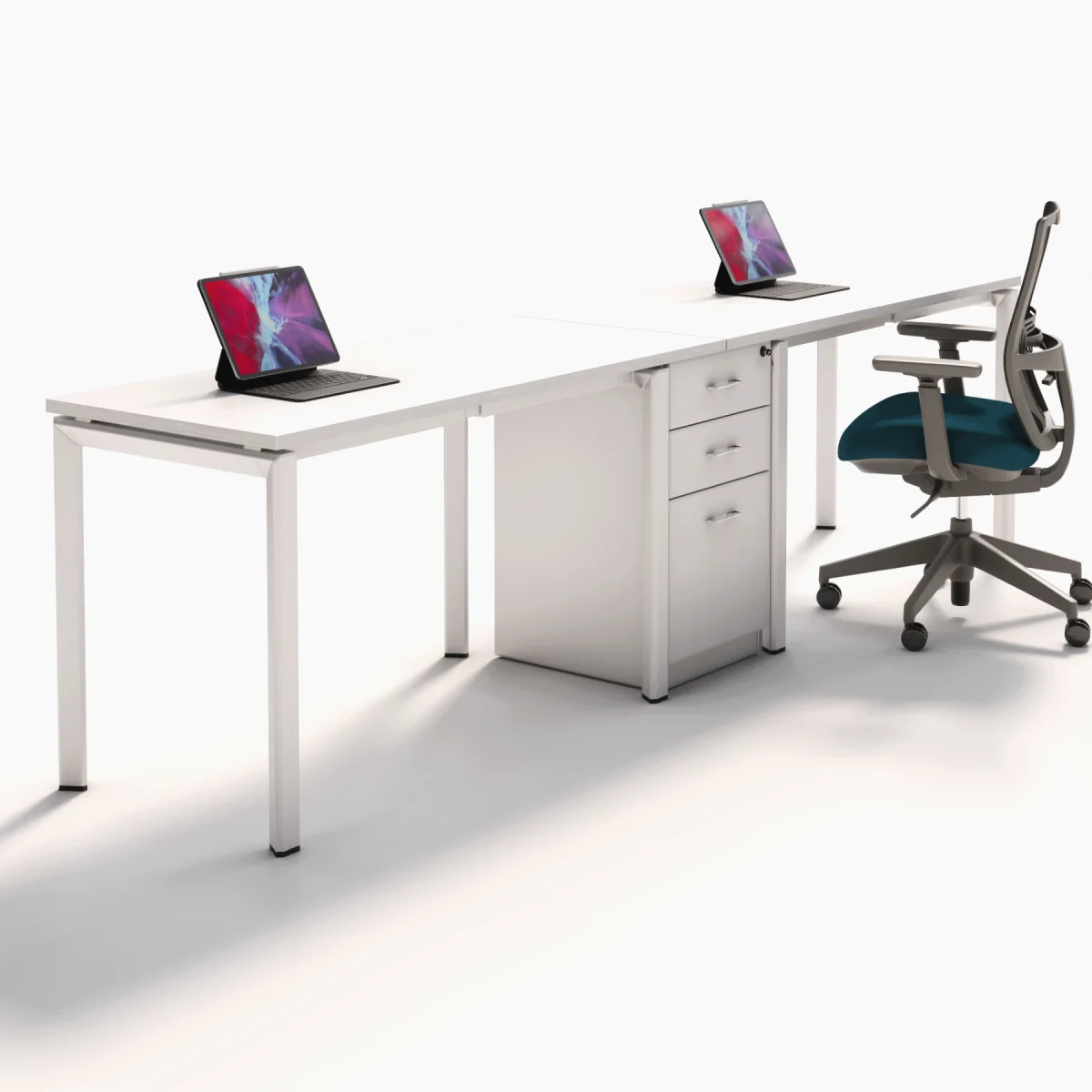 Escritorio Boston Doble Blanco - Imagen 2