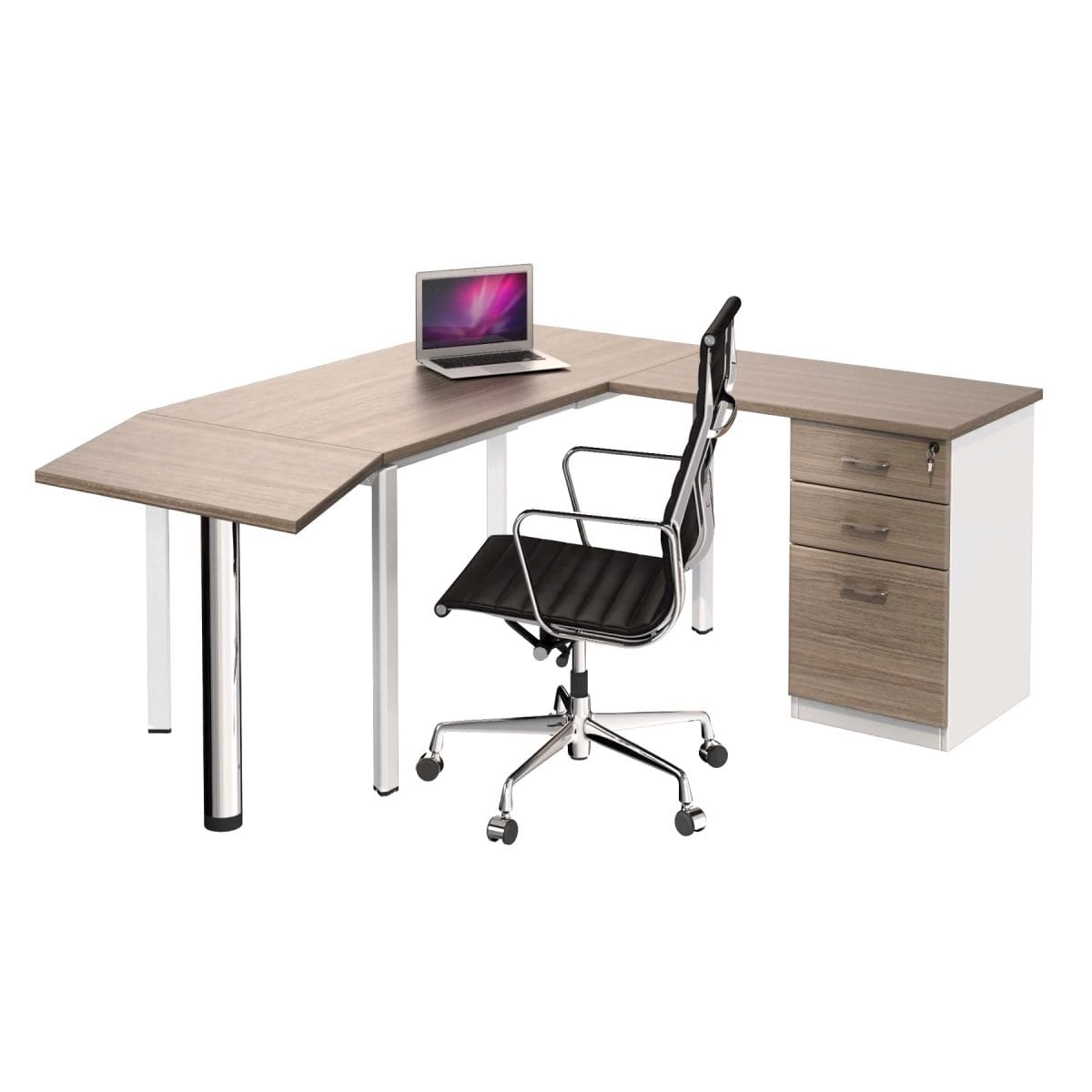 Escritorio L Toronto Blanco - Imagen 3