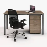 Escritorio Tampa Con Cajonera Gris