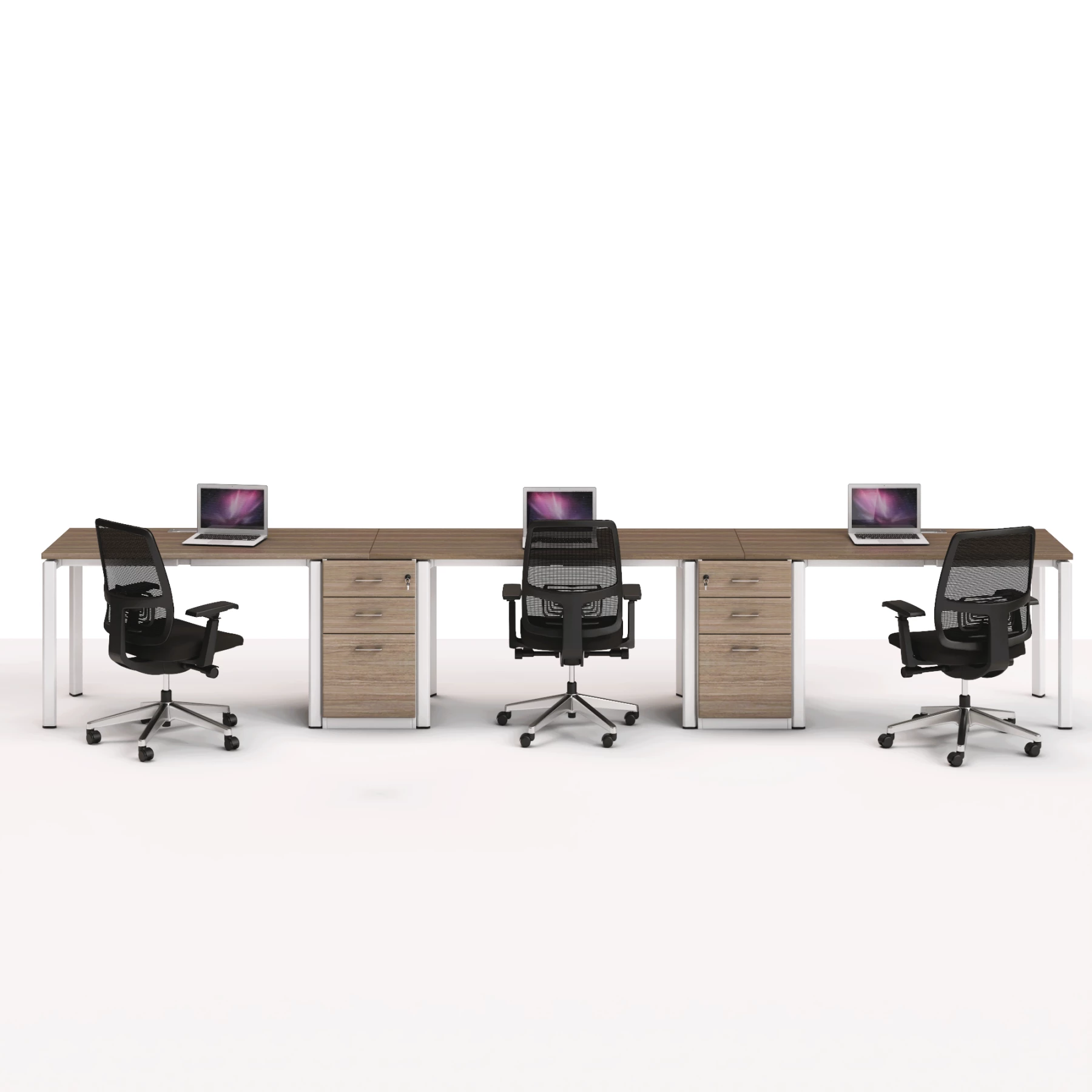 render_27 Escritorio Boston Triple Blanco - Imagen 1